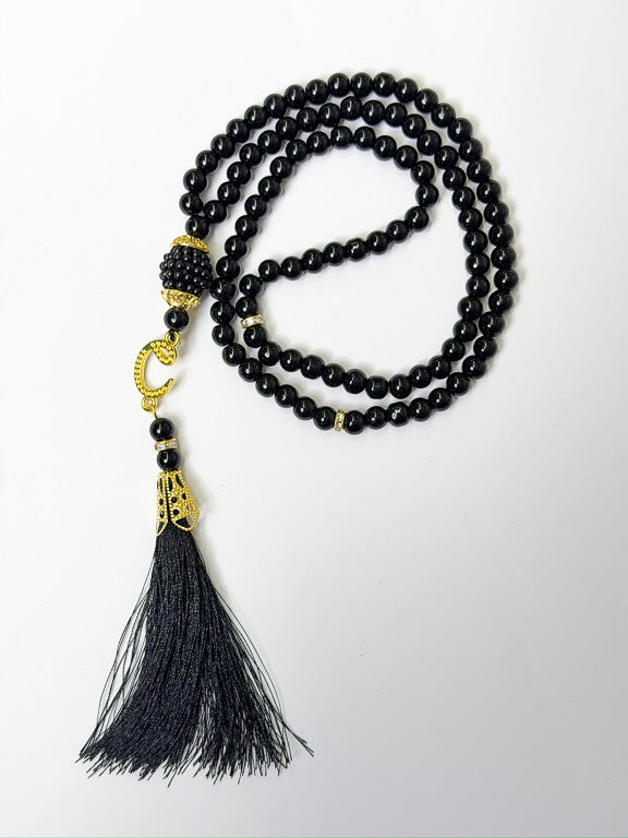 tasbih noir de 99 perles
