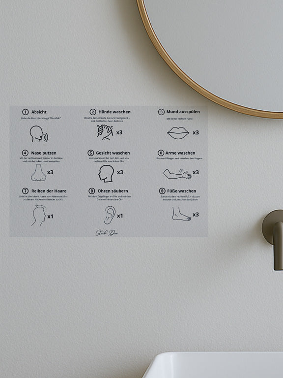 Sticker Guide des Ablutions Détaillé – 9 Étapes du Wudu