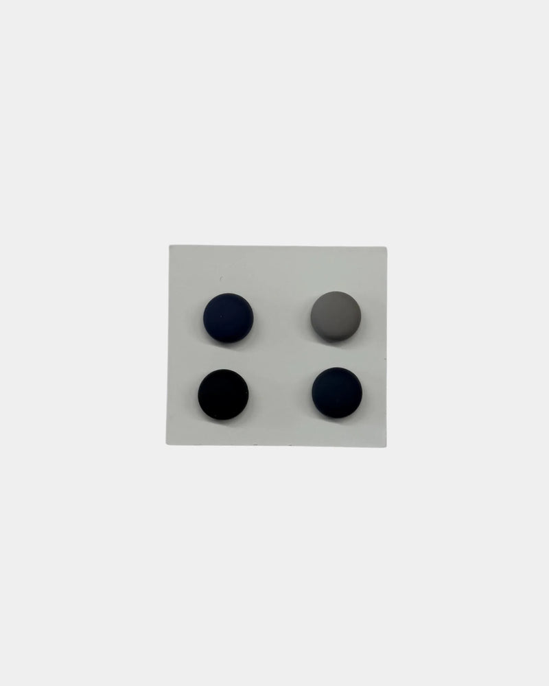 Lot de 4 aimants pour hijab MQH, variante 2 : bleu marine, gris, noir et bleu marine foncé