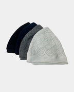 Gamme de chechias en coton : noir, bleu marine, gris et blanc