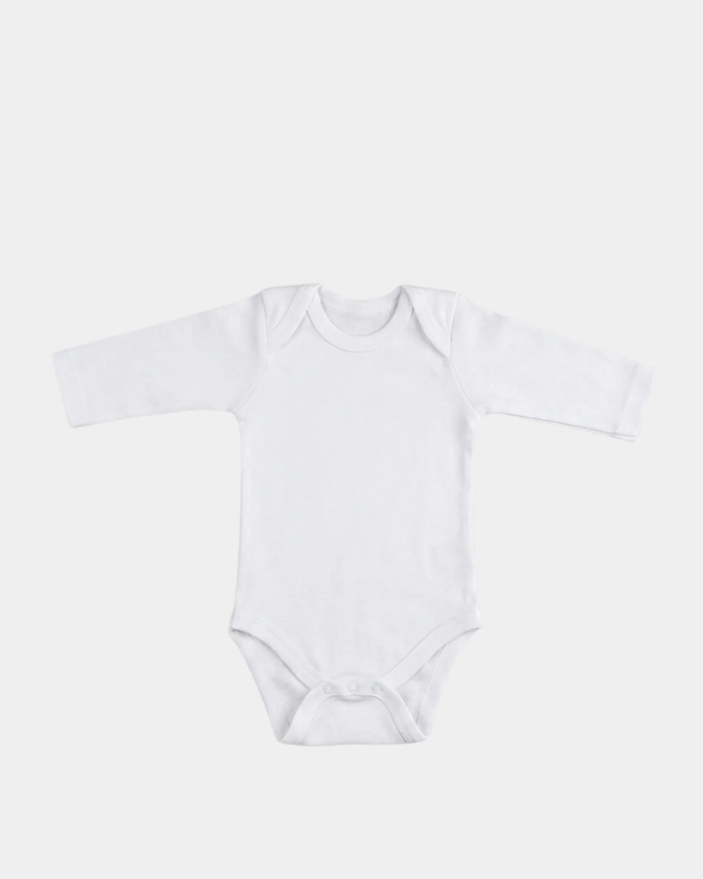 Body bébé manches longues en 100% coton blanc, coffret naissance personnalisé MQH
