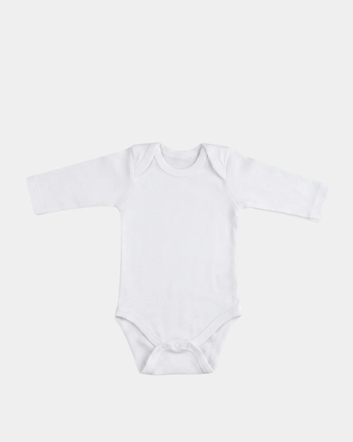 Body bébé manches longues en 100% coton blanc, coffret naissance personnalisé MQH

