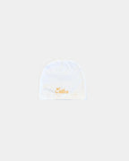 Bonnet bébé brodé prénom en fil doré, 100% coton, coffret naissance MQH