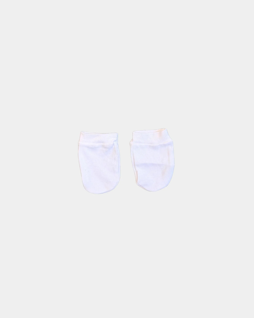 Paire de gants anti-griffures bébé en 100% coton blanc, coffret naissance MQH