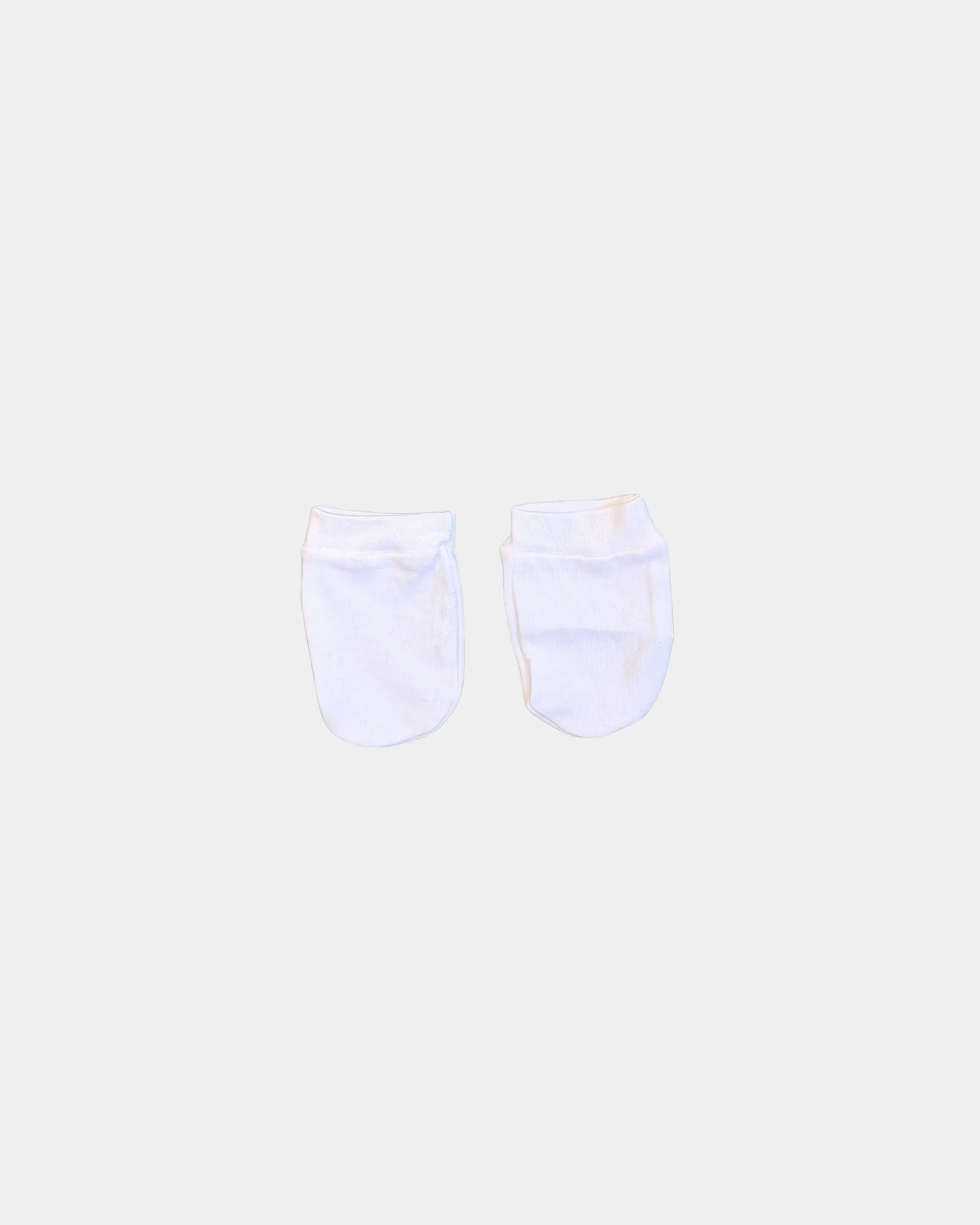 Paire de gants anti-griffures bébé en 100% coton blanc, coffret naissance MQH