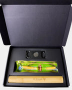Coffret Siwak ouvert avec siwak menthe, coupe-siwak et étui bambou