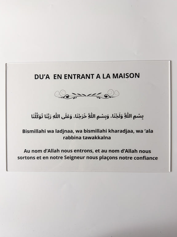 dua en entrant à la maison en Plexiglas