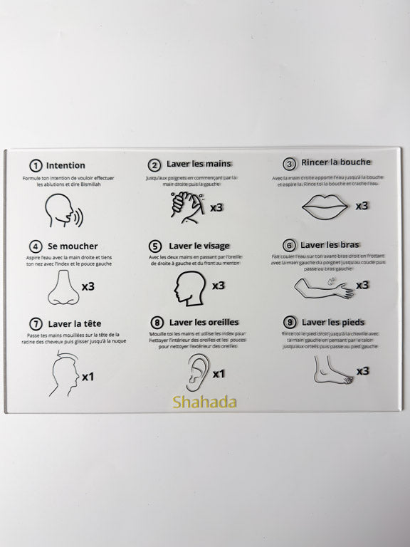 guide ablutions en plexiglas