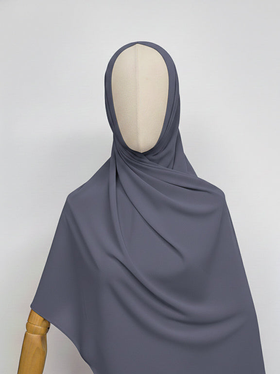 hijab bleu nuit avec aimant intégré