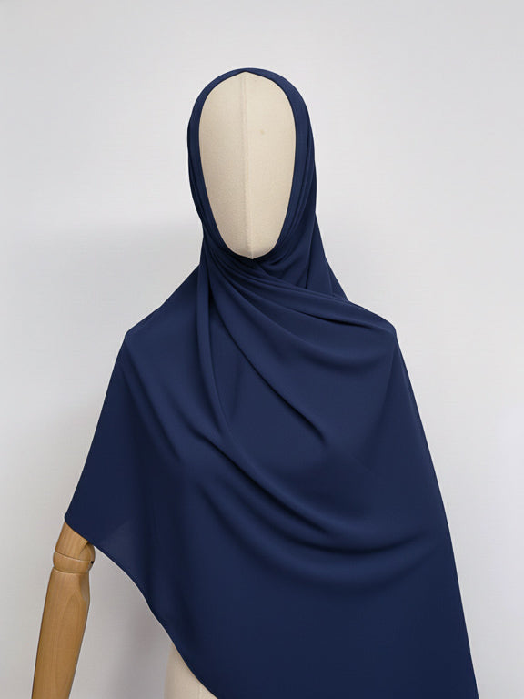 hijab avec aimant intégré bleu marine