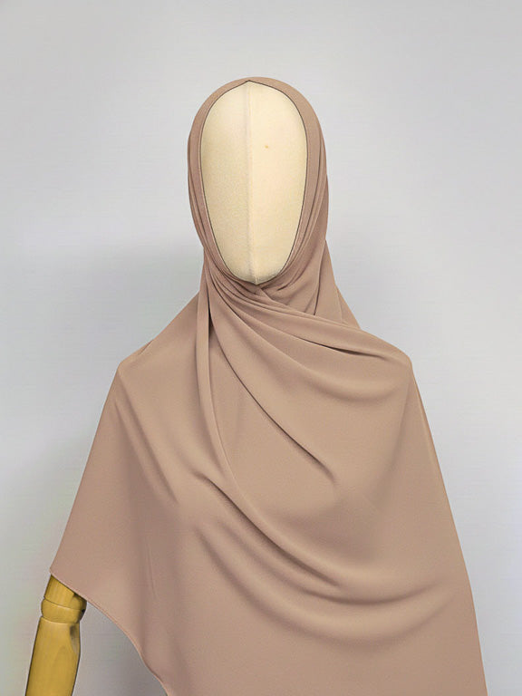 hijab avec aimant intégré beige