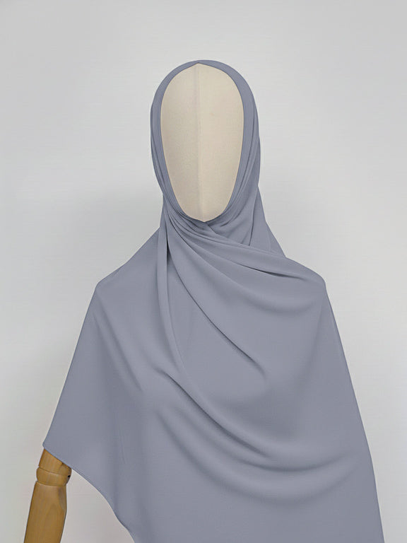 hijab avec aimant intégré gris clair