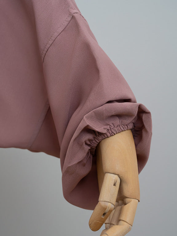 jilbab 1 pièce beige rosé avec poignet élastique