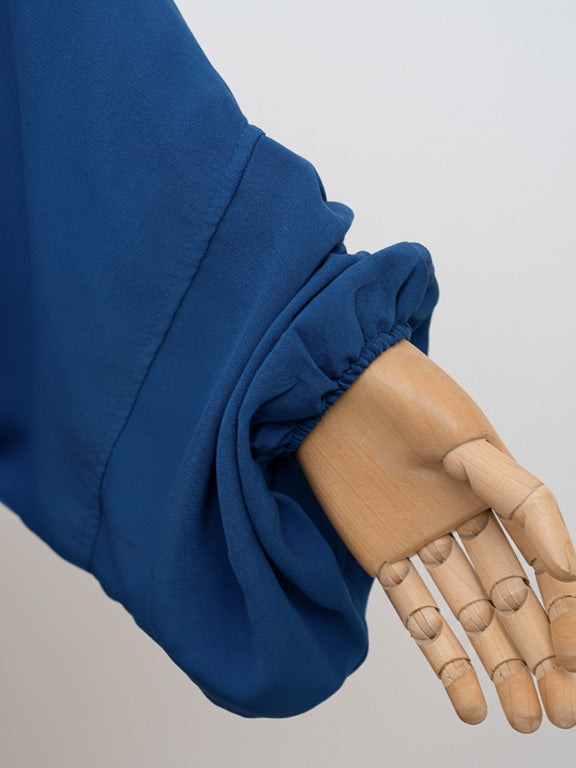 jilbab 1 pièce bleu royal avec poignet élastique