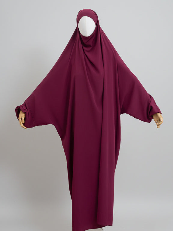 jilbab 1 pièce fuchsia de face