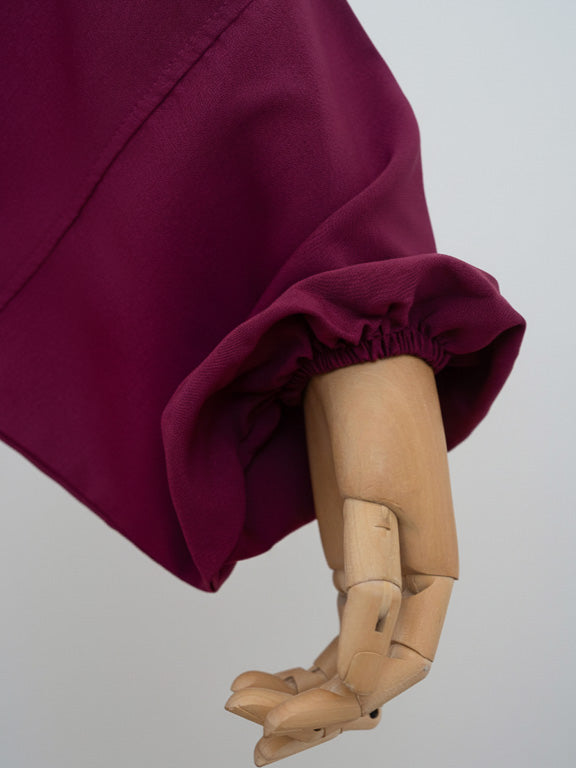 jilbab 1 pièce fuchsia avec poignet élastique