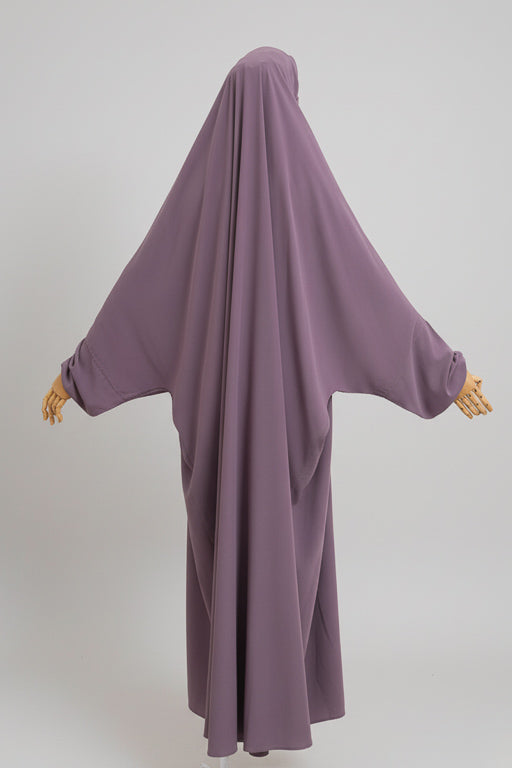 jilbab 1 pièce lilas de dos