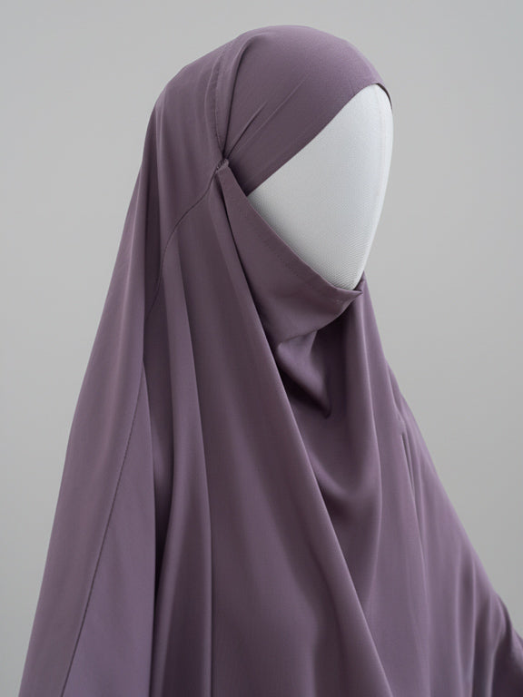 jilbab 1 pièce lilas de profil