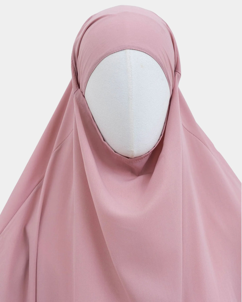 Capuche du jilbab rose et drapé du tissu sur le buste