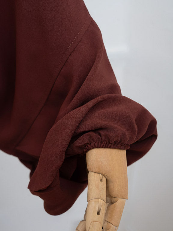 jilbab 1 pièce rouille avec poignet élastique