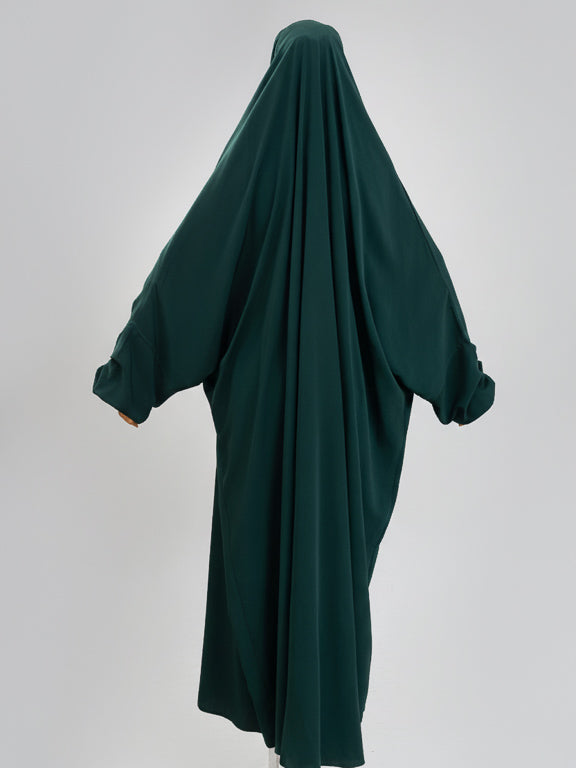 jilbab 1 pièce vert forêt de dos