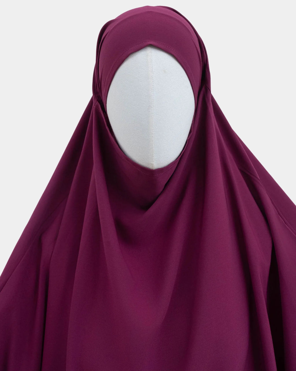Capuche du jilbab 2 pièces fuchsia et drapé du tissu sur le buste