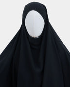Capuche du jilbab 2 pièces noir et drapé du tissu sur le buste