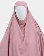 Capuche du jilbab 2 pièces rose et drapé du tissu sur le buste
