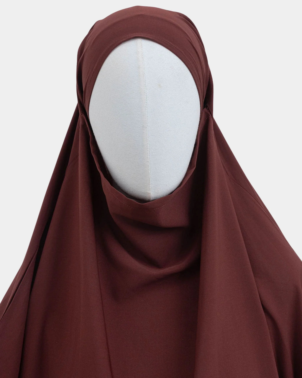 Capuche du jilbab 2 pièces rouille et drapé du tissu sur le buste