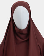 Capuche du jilbab 2 pièces rouille et drapé du tissu sur le buste