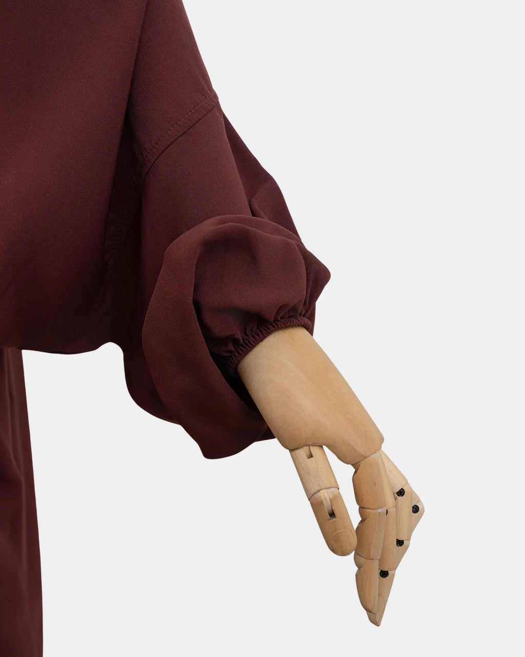Manche du jilbab 2 pièces rouille avec poignet élastiqué qui maintient la manche en place