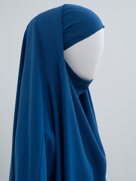 jilbab 2 pièces bleu royal hijab