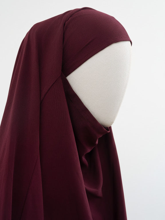 jilbab 2 pièces bordeaux hijab