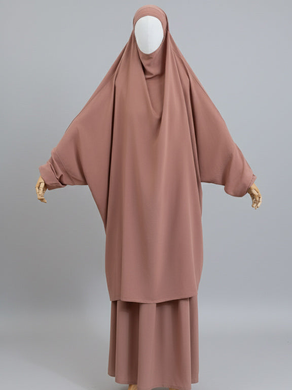 jilbab 2 pièces camel