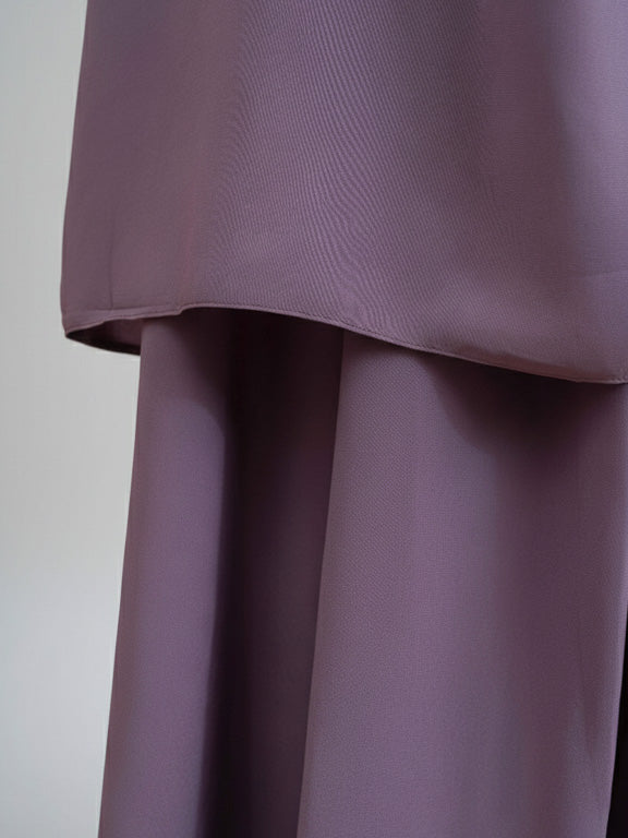 jilbab 2 pièces lilas jupe