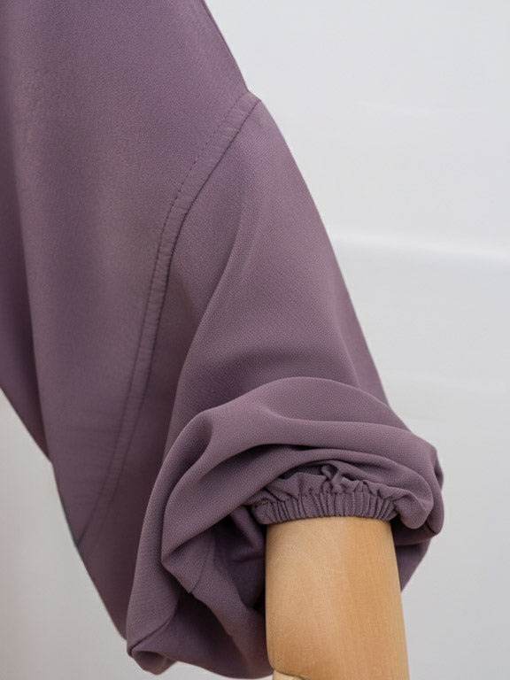 jilbab 2 pièces lilas manche élastique