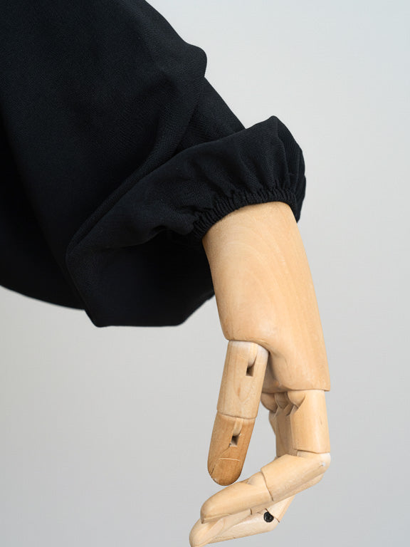 jilbab 2 pièces noir manche élastique