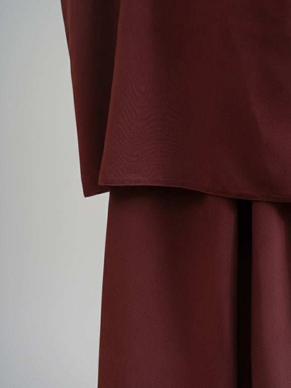 jilbab 2 pièces rouilles jupe