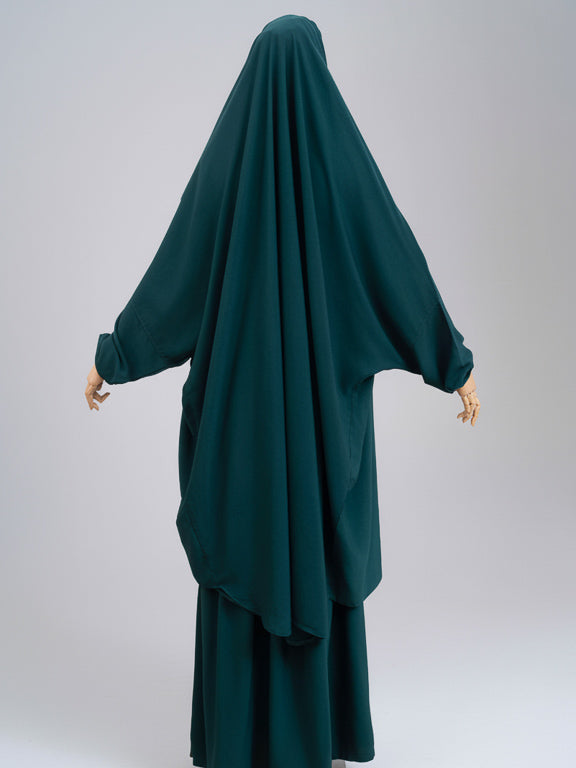 jilbab 2 pièces vert forêt de dos
