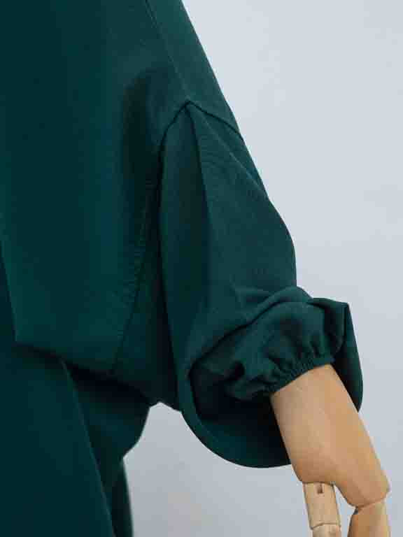 jilbab 2 pièces vert forêt manche élastique