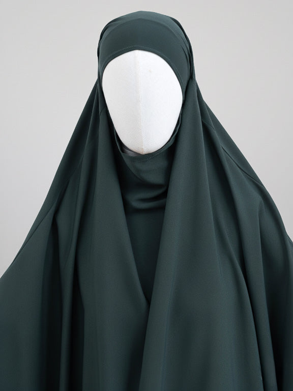 jilbab 2 pièces vert kaki hijab