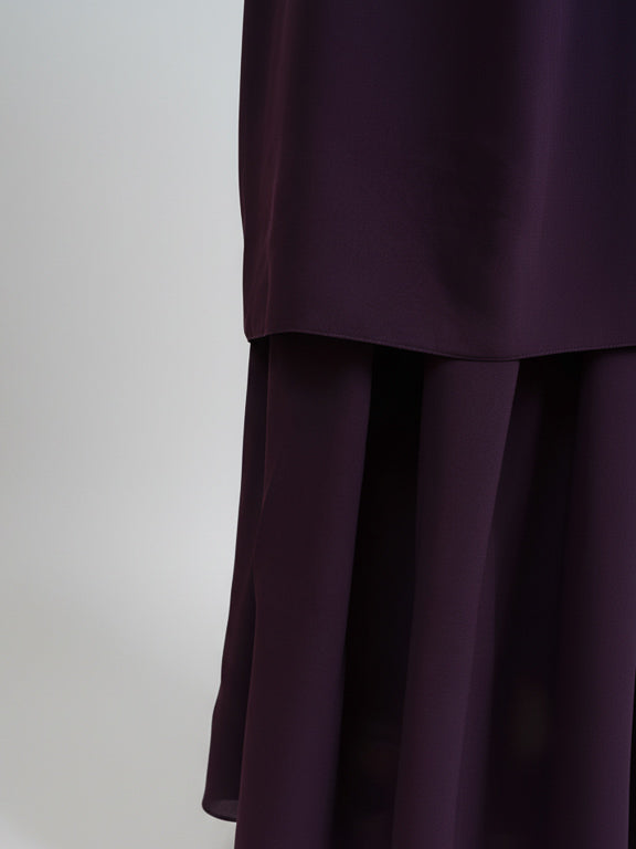 jilbab 2 pièces framboise jupe