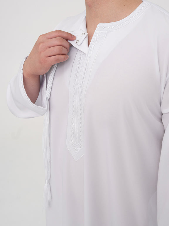 Qamis Emirati Premium Blanc