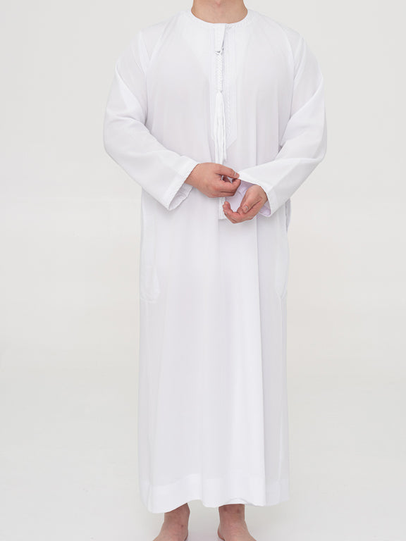 Qamis Emirati Premium Blanc