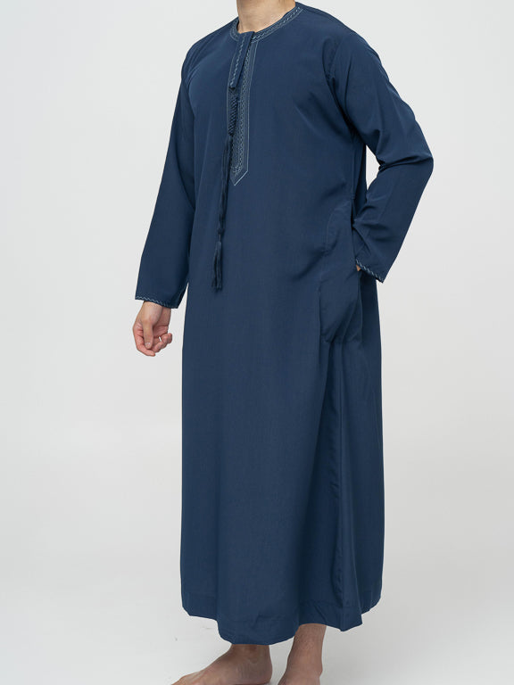 Qamis Emirati Premium Bleu Marine