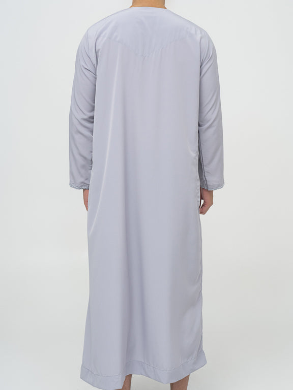 Qamis Emirati Premium Gris