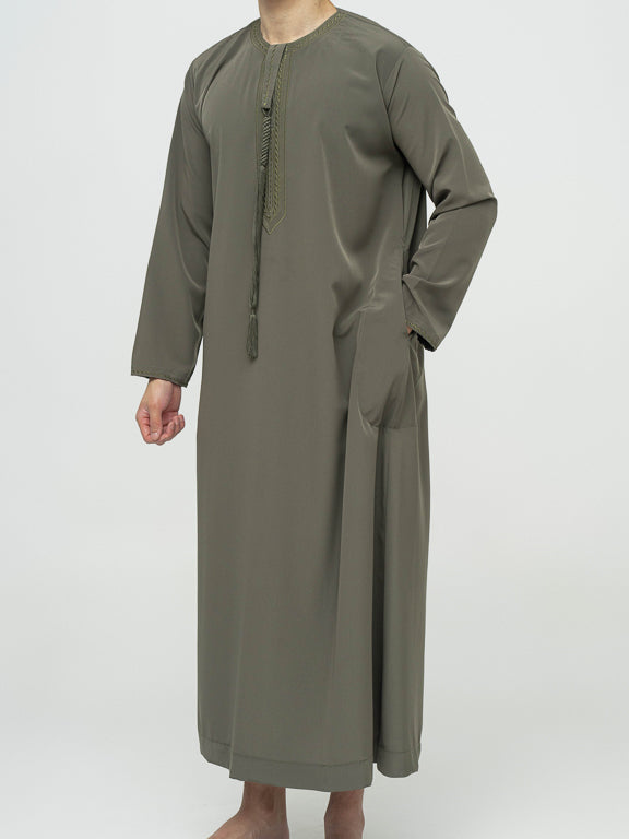 Qamis Emirati Premium Kaki