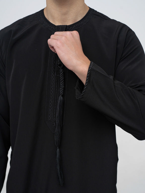 Qamis Emirati Premium Noir