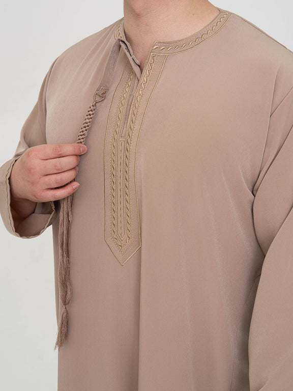 Qamis Emirati Premium Taupe