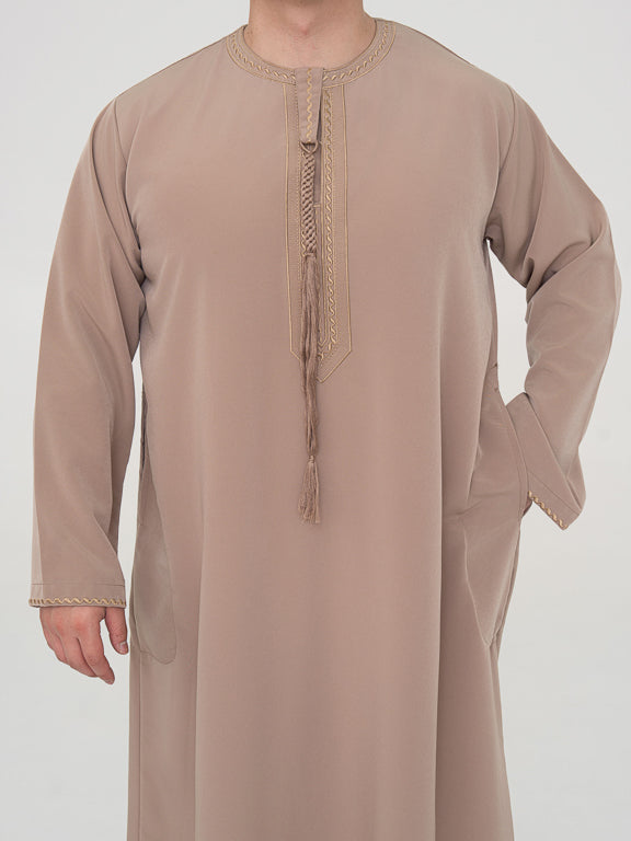 Qamis Emirati Premium Taupe